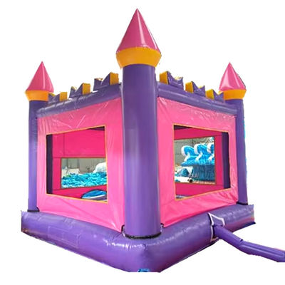 Castello gonfiabile rosa per il divertimento di salto al chiuso per bambini