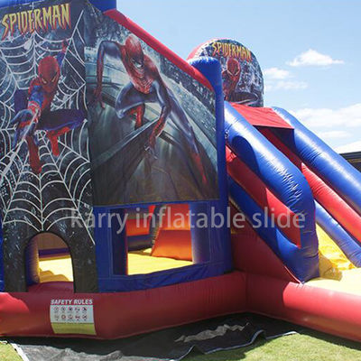 KR-BH610 Casa di rimbalzo a colori commerciali personalizzati con scivolo e Spiderman