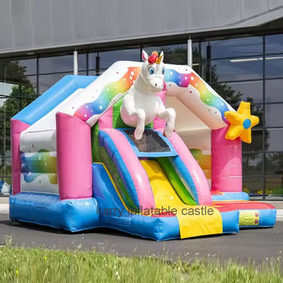 Squisito Parco giochi all'aperto per bambini, slitta gonfiabile con soffiatore.
