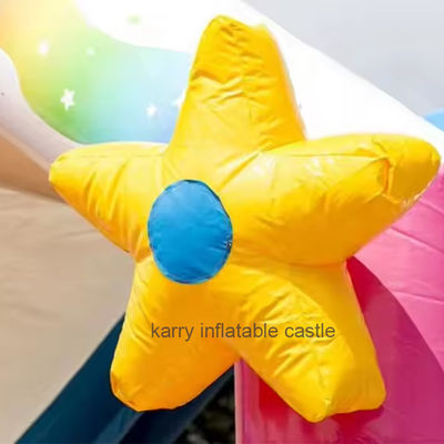 Squisito Parco giochi all'aperto per bambini, slitta gonfiabile con soffiatore.