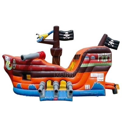 Giochi all'aria aperta Barca pirata Combo Jumper con scivoli gonfiabili e casa del buttafuori
