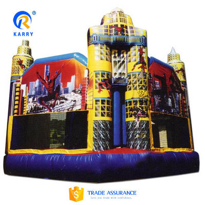 PVC colore personalizzato Spider-Man Castello saltellante per bambini all'aria aperta giochi sportivi gonfiabili