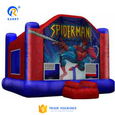 PVC colore personalizzato Spider-Man Castello saltellante per bambini all'aria aperta giochi sportivi gonfiabili