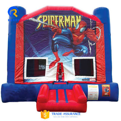 PVC colore personalizzato Spider-Man Castello saltellante per bambini all'aria aperta giochi sportivi gonfiabili