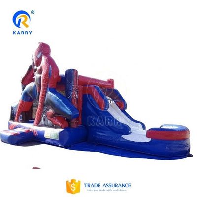 Parco giochi all'aria aperta Spider Man gonfiabile casa rimbalzo combo scivolo per bambini e adulti