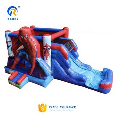 Parco giochi all'aria aperta Spider Man gonfiabile casa rimbalzo combo scivolo per bambini e adulti