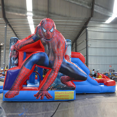 Parco giochi all'aria aperta Spider Man gonfiabile casa rimbalzo combo scivolo per bambini e adulti