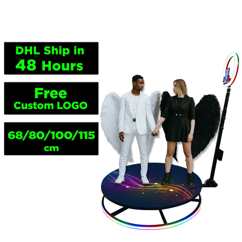 360 Video Photobooth Automatico Con Led Magic Mirror Ipad 360 Foto Booth Machine 115cm