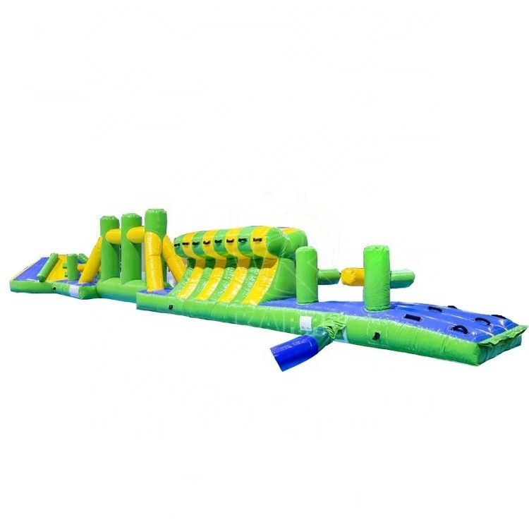Certificato CE 16m Aqua Run Course ostacolo personalizzato colorato per il parco acquatico