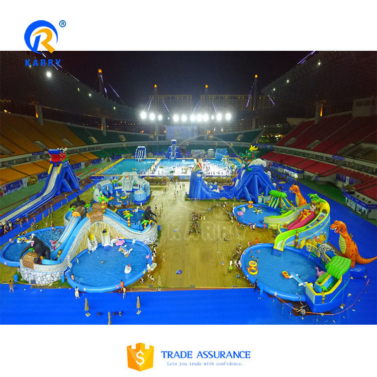 Parco acquatico gonfiabile divertente per bambini e adulti 5-10 passeggeri
