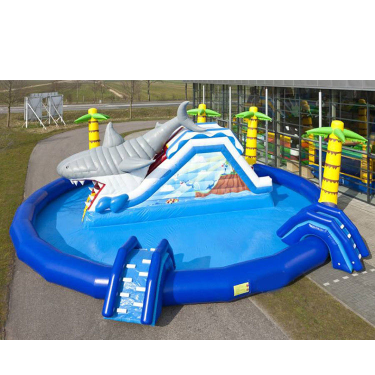Scivoli gonfiabili per i parchi acquatici per feste per bambini scivolo e piscina combinati durevoli