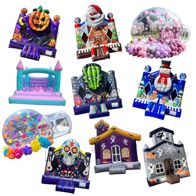 14 anni di Natale 13x13 piedi Bambini Casa gonfiabile Balzo Bianca Casa gonfiabile bolla