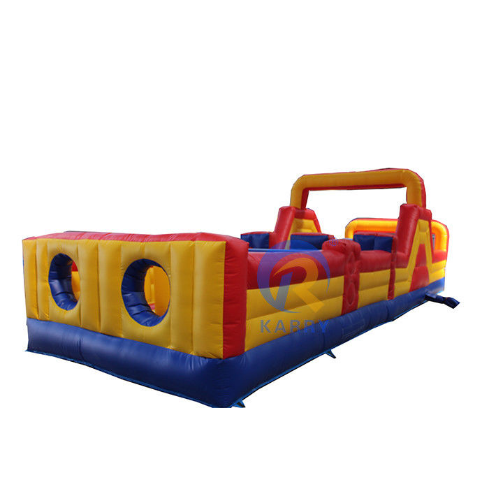 Acceptabile OEM 39ft giallo gioco di ostacoli gonfiabile per adulti noleggio e kit di riparazione