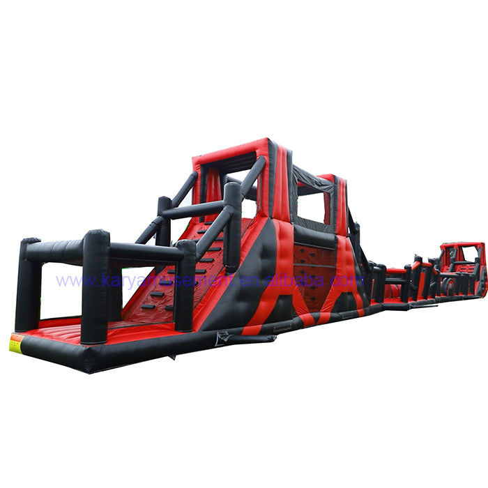 OEM accettabile 64ft lungo gonfiabile ostacolo corso giochi per bambini parco di divertimenti tema