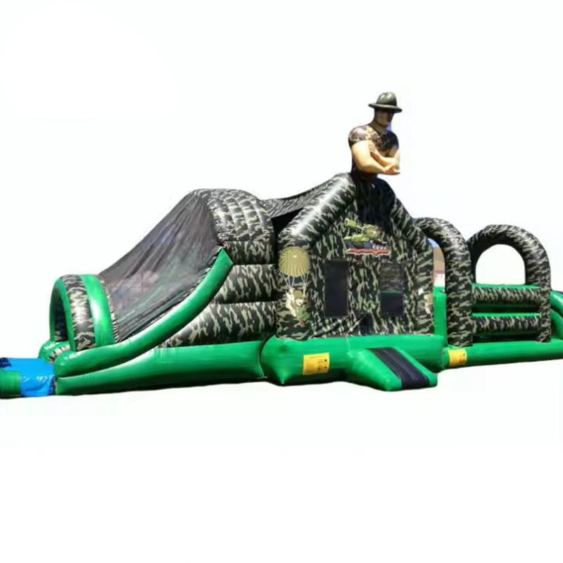 CE/EN71/EN14960 Corso di ostacoli gonfiabile approvato per materiale di telo in PVC da 0,55 mm