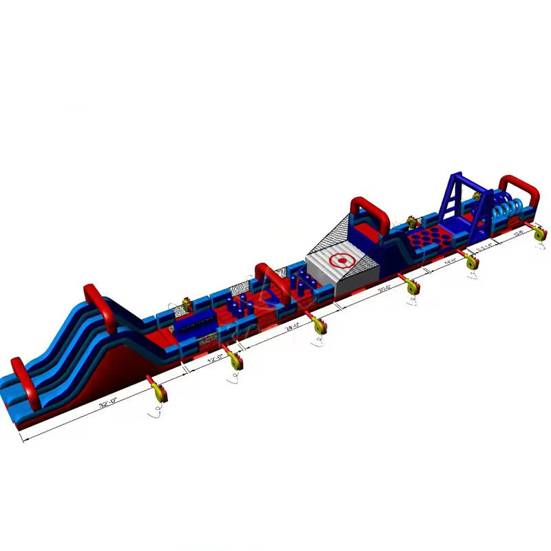 Corso a ostacoli modulari gonfiabili ideale per il commercio e può contenere 100-500 kg