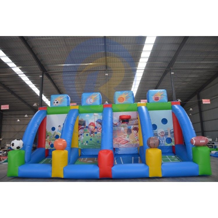 Gioco di sfida sportivo gonfiabile 4 in 1 per le imprese di noleggio