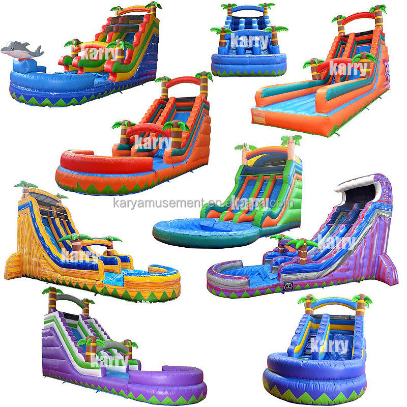 Dimensioni personalizzate scivolo a palma gonfiabile d'acqua con bambini giocare piscina saltare scivoli d'acqua PVC meglio