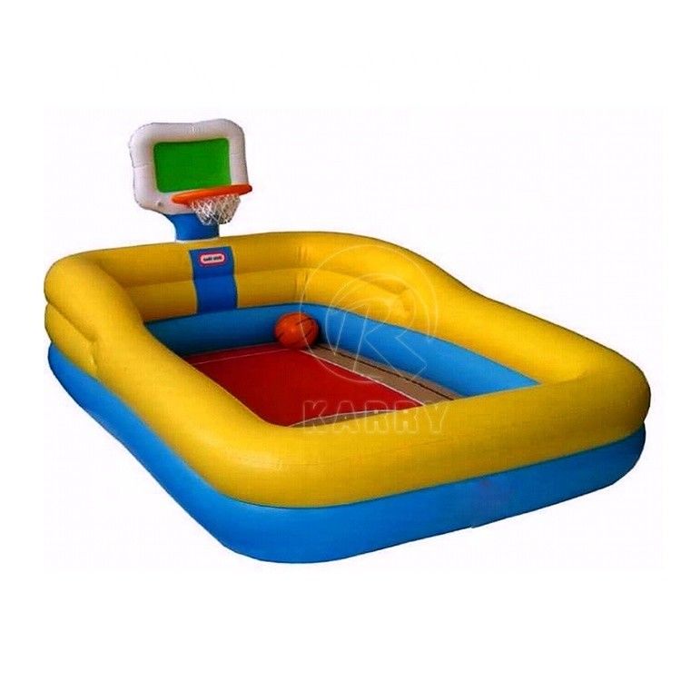 Piscine gonfiabili in cortile con piscina per bambini in PVC da 0,9 mm e anello da basket