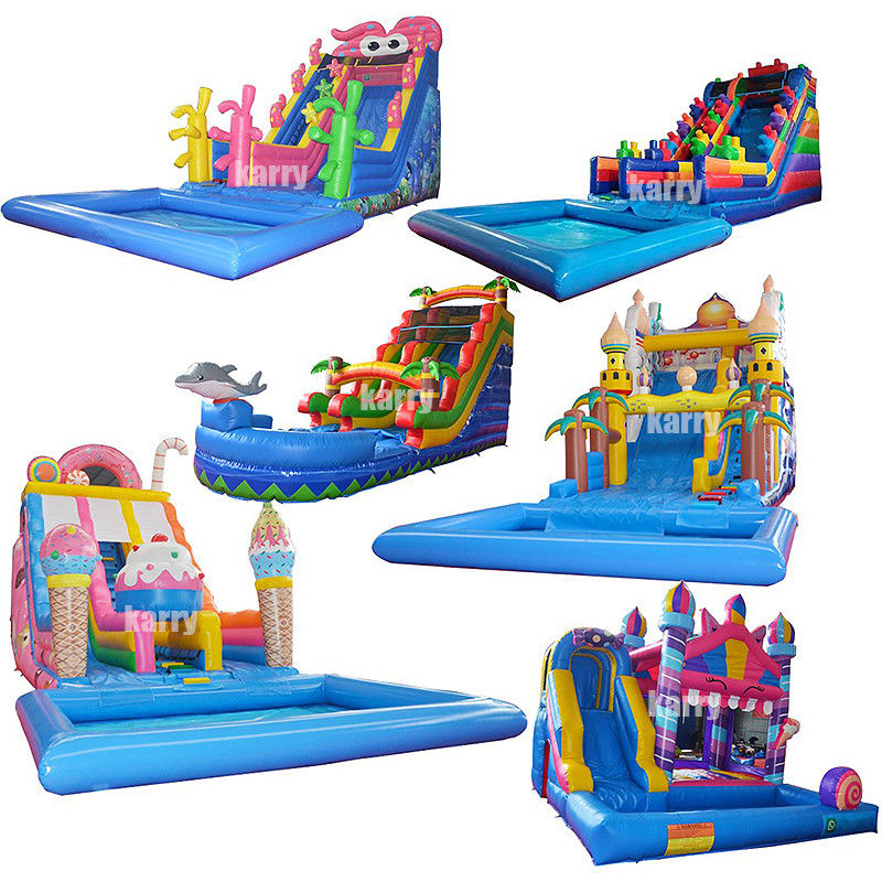 Slide idraulico gonfiabile con piscina per bambini e capacità massima 100-500 kg