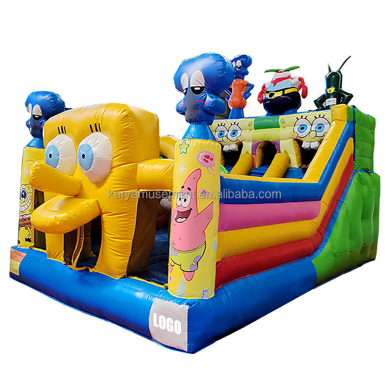 Colore personalizzato gonfiabile SpongeBob Parco tema Castello rimbalzante per adulti City Party divertimento
