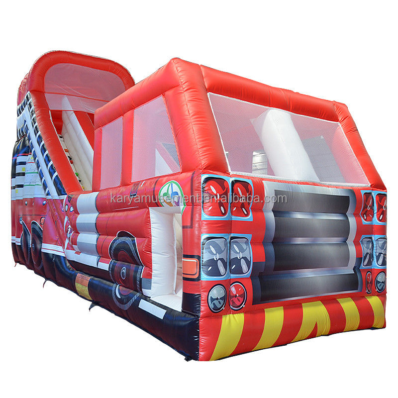 Stampa digitale Popolare Red Fire Truck Slide asciutto o bagnato per bambini e adulti