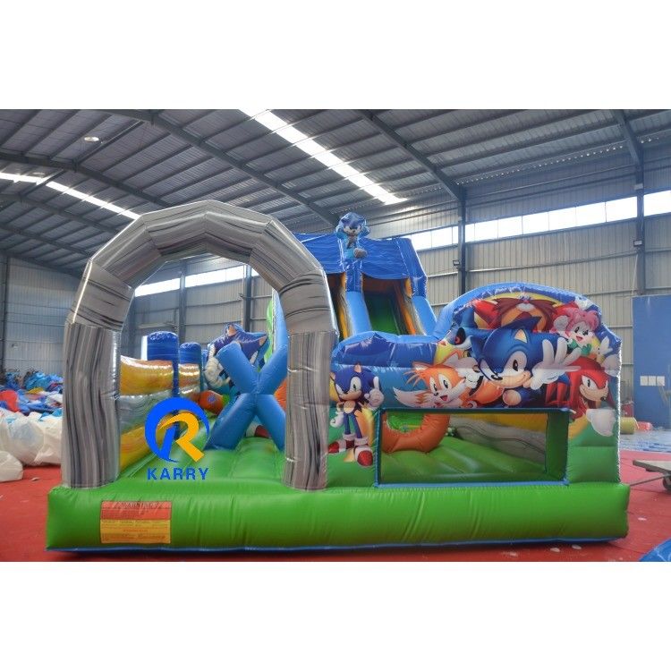 Carry Inflatable Fun City Unisex Blue Playground per bambini nel Giant Inflatable Park