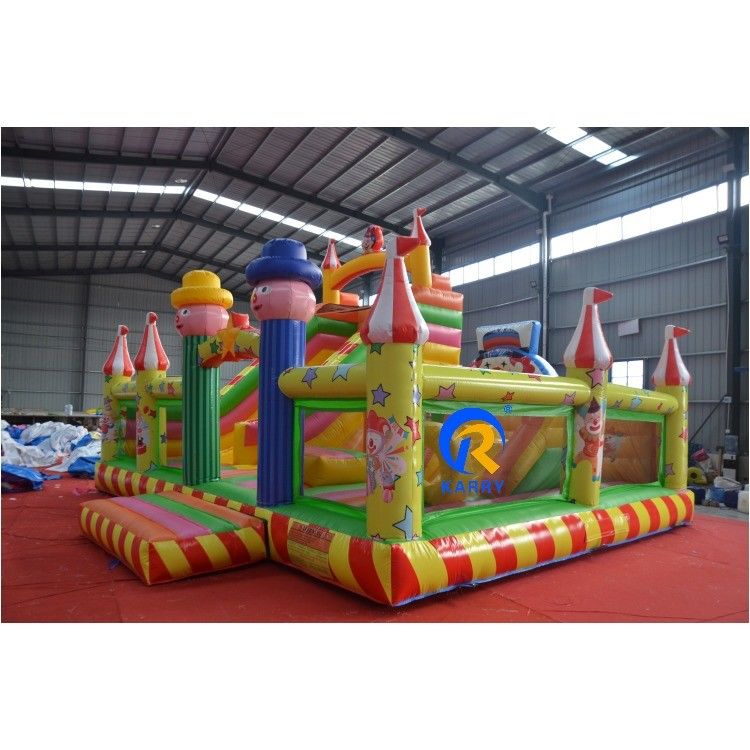 Parco acquatico a tema pagliaccio gonfiabile da 8x6x6m per parco giochi esterno e interno per bambini