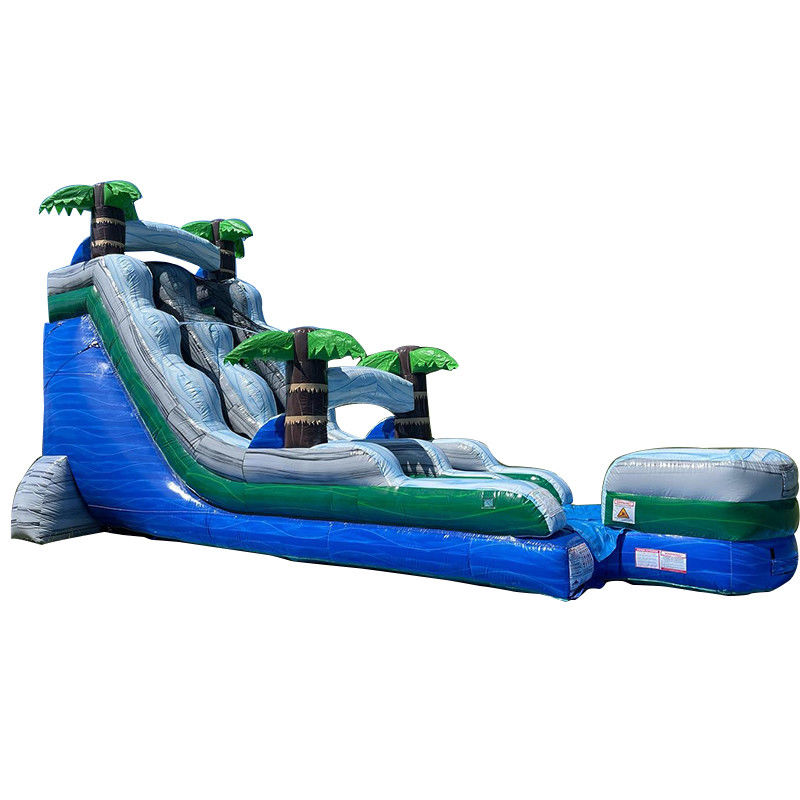 Slide gonfiabili da salto in PVC gonfiabili in aria combo con piscina