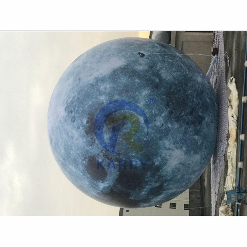 Stampa digitale modello di luna gonfiabile con luce a led per eventi colore personalizzato