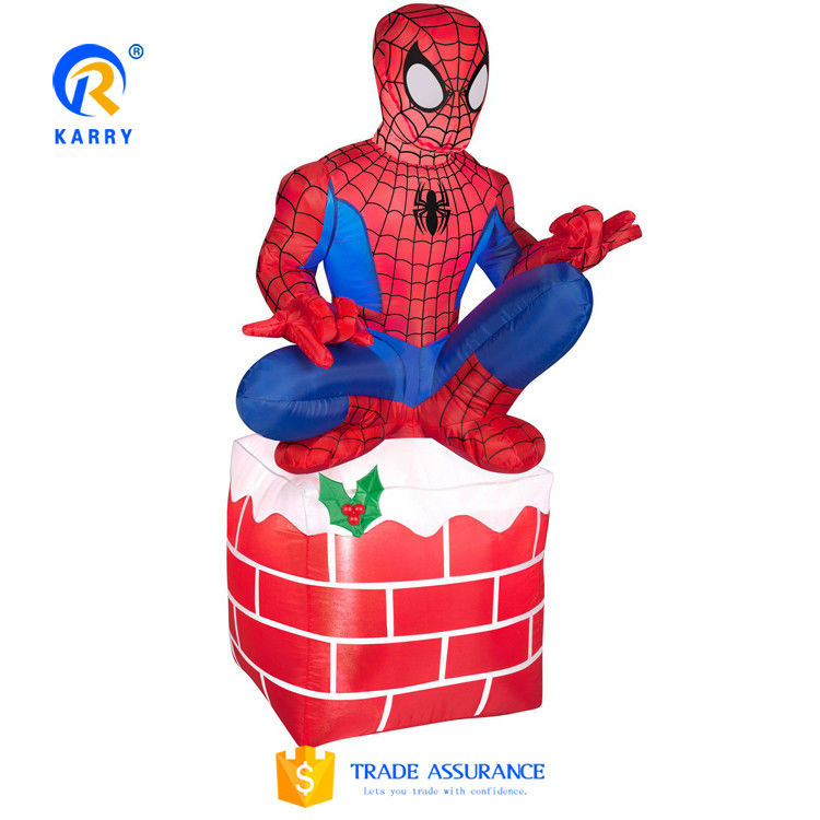 Decorazione pubblicitaria di Natale con disegno Spiderman e schema colore rosso/bianco