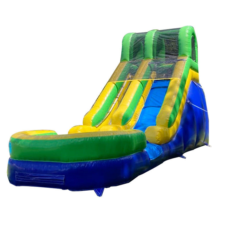 Commerciale asciutto e bagnato 25ft slitta gonfiabile con piscina giochi d'acqua estivi bambini