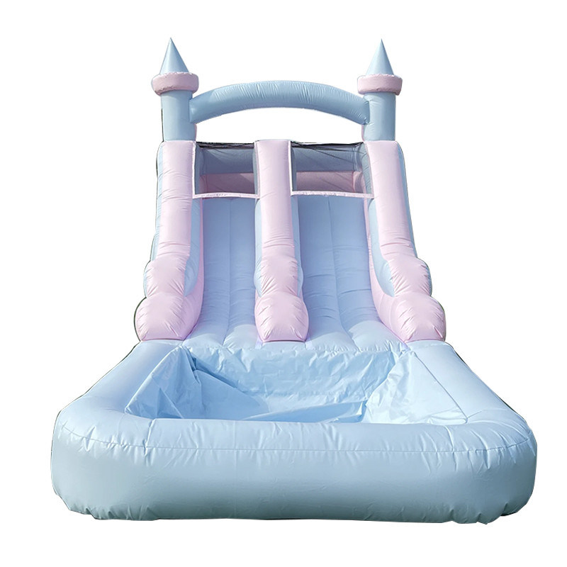 Intrattenimento all'aperto e all'interno Scivolo idraulico gonfiabile a colori chiari con piscina