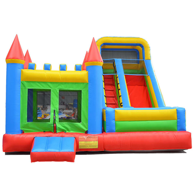 Personalizzare accettazione PVC rosso e blu giochi gonfiabili Bouncer House Slide per bambini