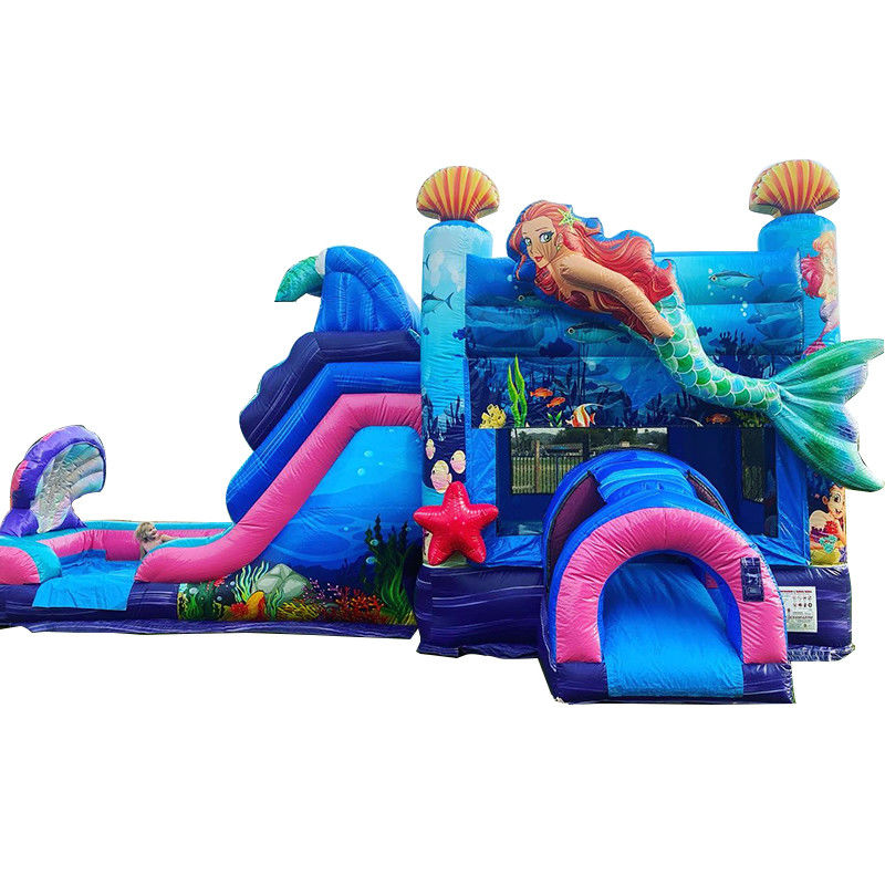 Bambini Bouncy Castle Tema sirena Casa gonfiabile con colorato personalizzato