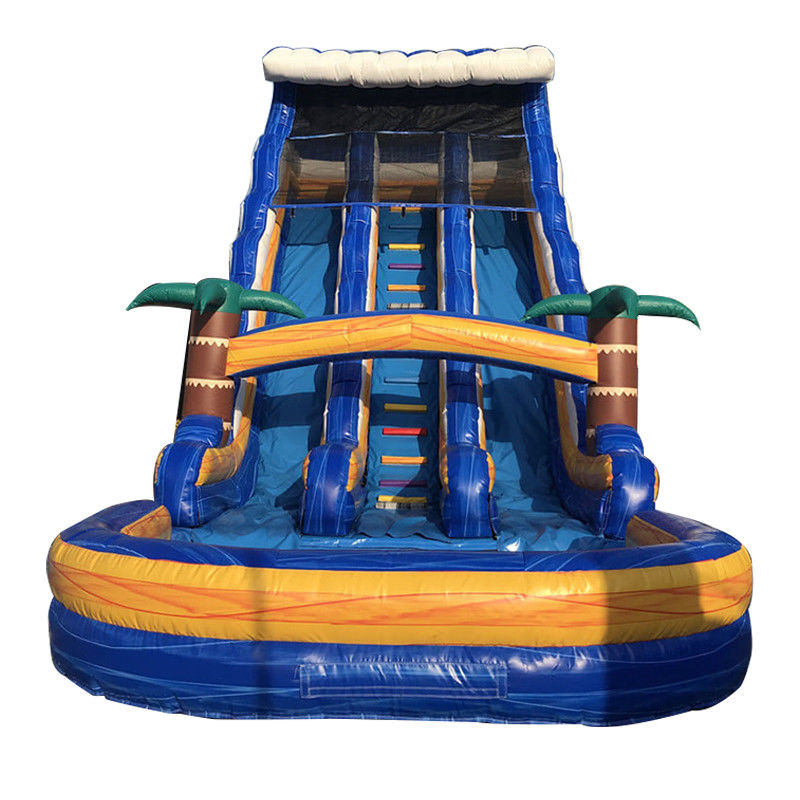 Dimensioni personalizzate scivolo commerciale in PVC gonfiabile con piscina e scala rimovibile