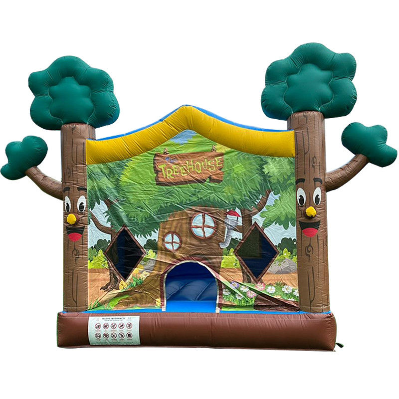 14 anni di vita Neutralità di genere PVC Inflatabile Treehouse Bounce House Castello per Commerciale
