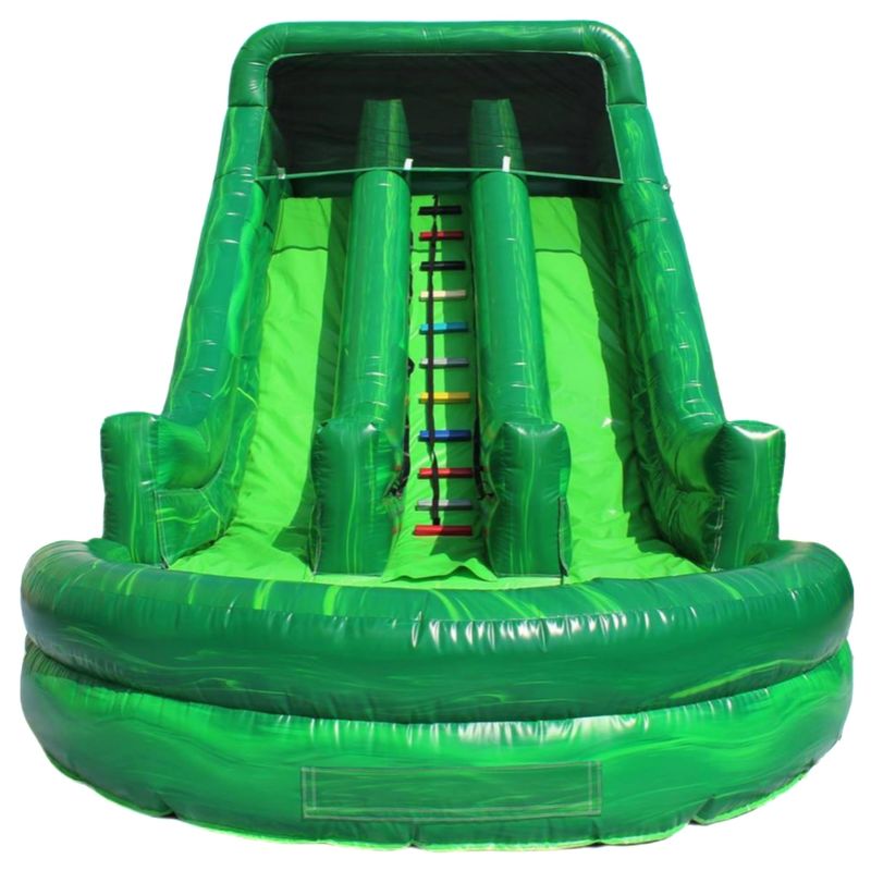 Accessori di soffiatore inclusi Magia verde incantevole Sinistra e destra doppio scivolo con piscina
