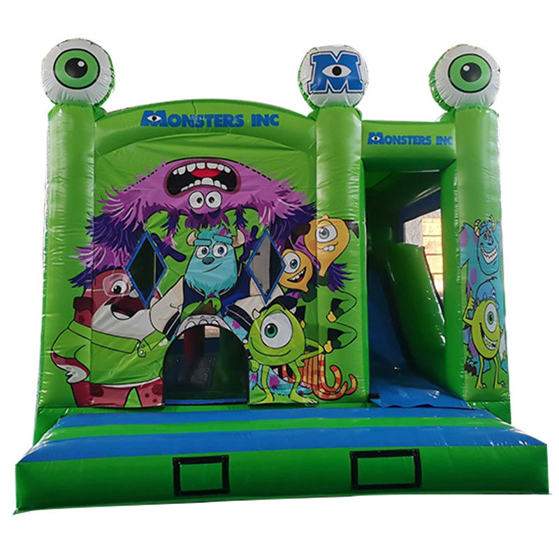 PORTABLE 18ft Monsters Inc. Casa gonfiabile con scivolo asciutto e piccoli ostacoli