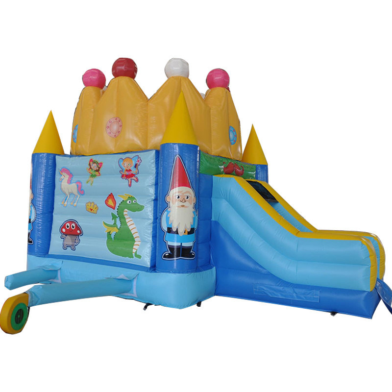 Festa di compleanno della principessa Castello gonfiabile con scivolo e telai in PVC da 0,55 mm
