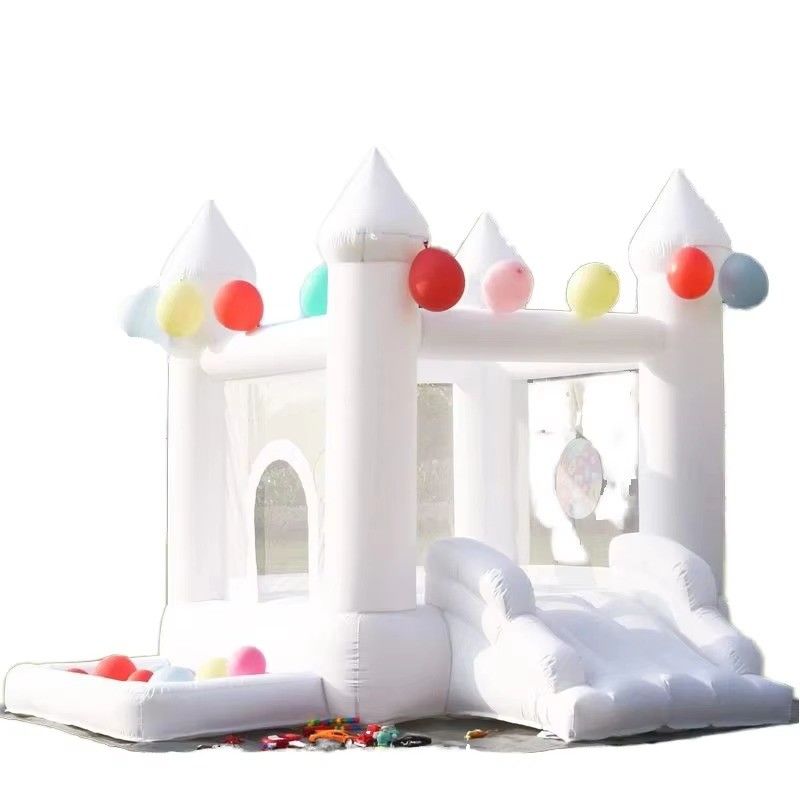 CE/EN71/EN14960 Bouncer gonfiabile bianco in PVC unisex certificato per parchi giochi e feste
