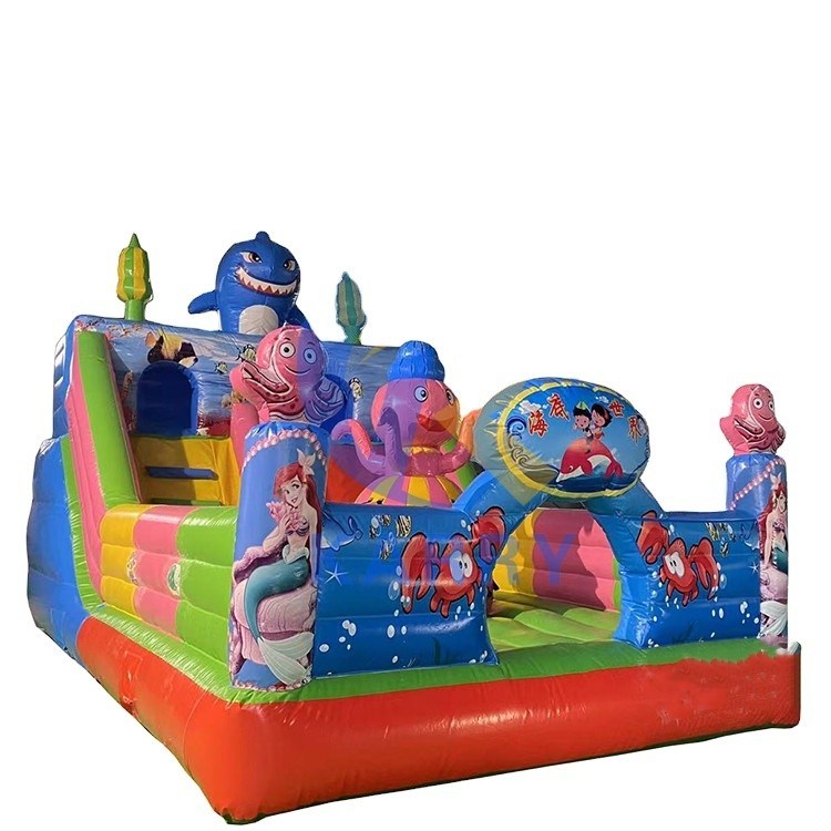 Mermaid Inflatable Interactive Park Castle Slide Combo Giochi per bambini e adulti giocare