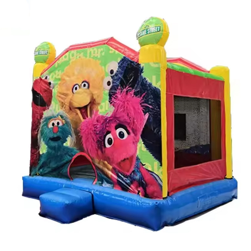 Parco giochi all'aria aperta Bouncer gonfiabile 13x13 Sesame Street Castello saltante per il divertimento dei bambini