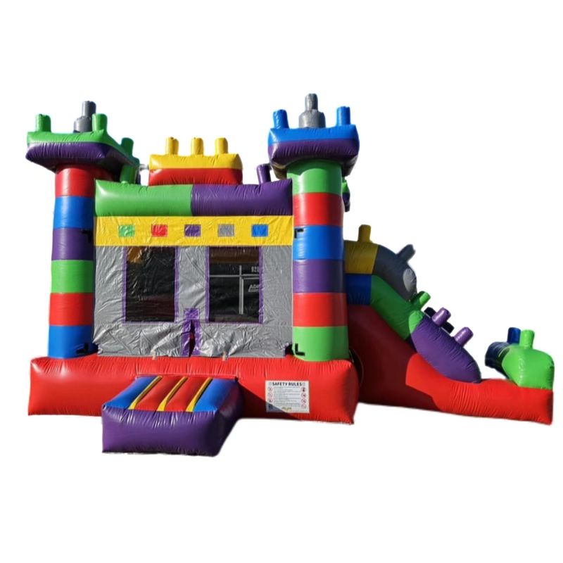 Parco all'aperto Unisex commerciale Tetris colorato salto casa gonfiabile rimbalzo per bambini