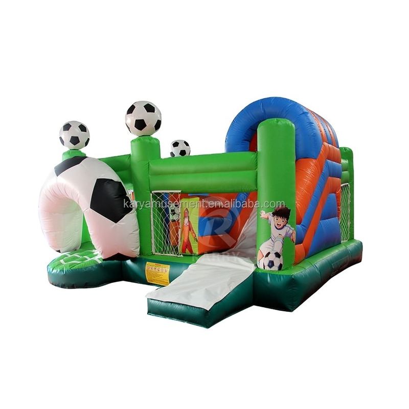 Salto scivolo e punteggio Combo PVC gonfiabile Bouncer House per gli appassionati di calcio unisex