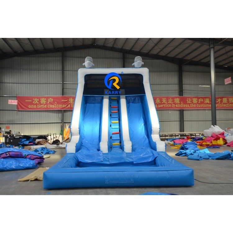 Capacità massima 100-500 kg Slide d'acqua gonfiabile a doppio uso commerciale per bambini adulti