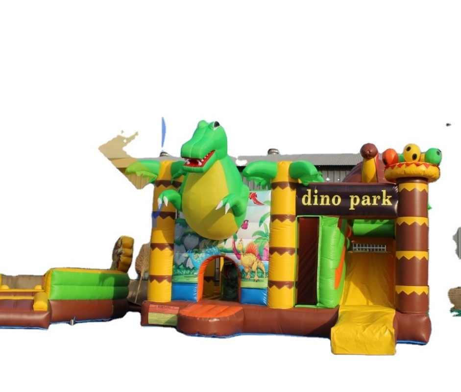 Caratteristiche PORTABLE Festa per bambini Salto castello saltuario con scivolo a tema dinosauro