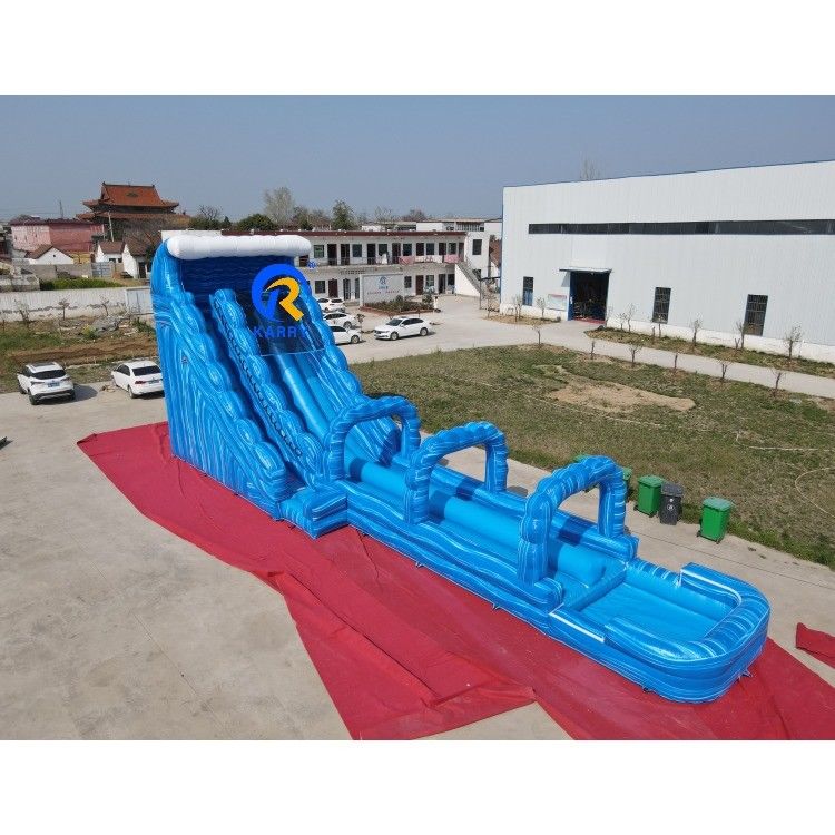 18x4.5x7m Doppio scivolo esterno scivolo idraulico gonfiabile piscina combo scivolo esteso grande