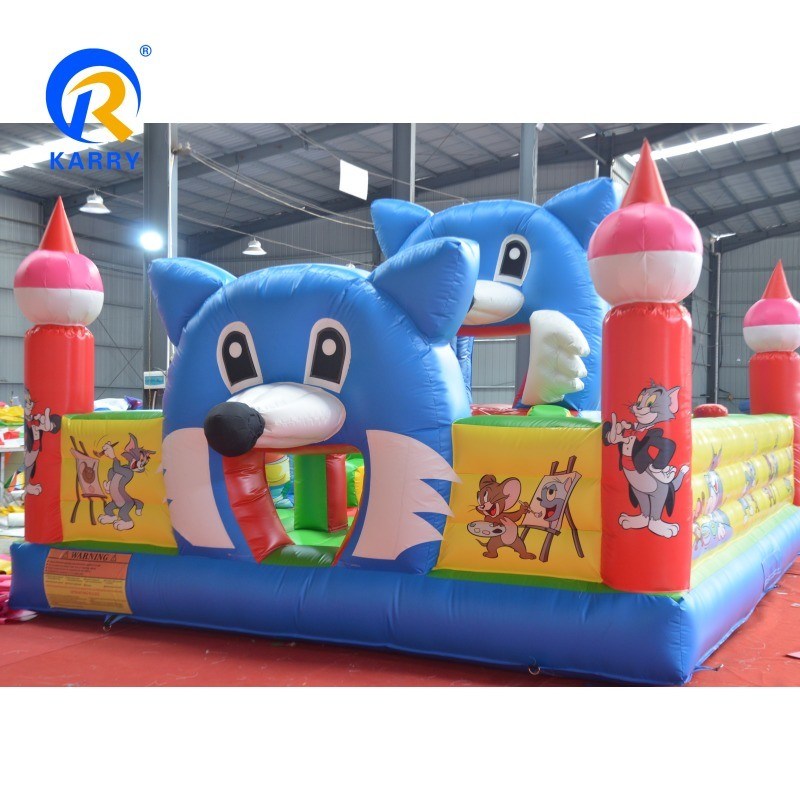 Evento commerciale attrezzature per parchi di divertimenti gonfiabili per bambini tema Tom Jerry