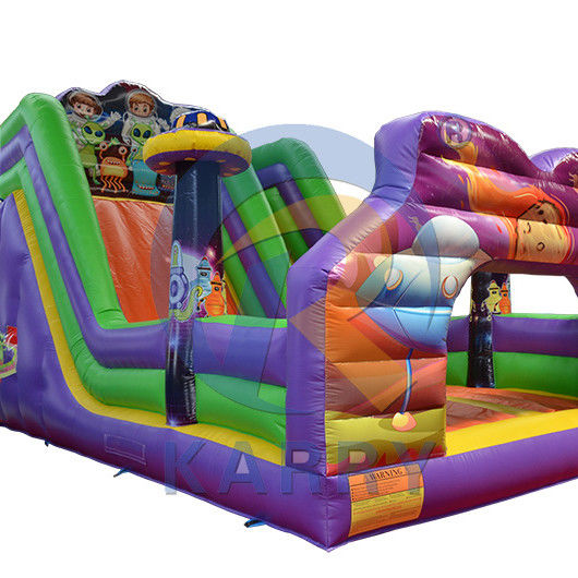 PVC Commercial Wet Dry Space Travel Slide Inflatabile Casa rimbalzata per bambini e adulti